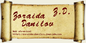Zoraida Danilov vizit kartica